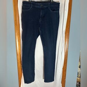 Slim leg dark wash jeans